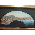 Napoli from Posillipo, 19th century fan leaf