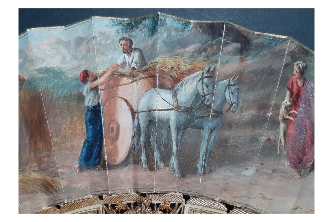 Wheat harvest time, early 20th century fan