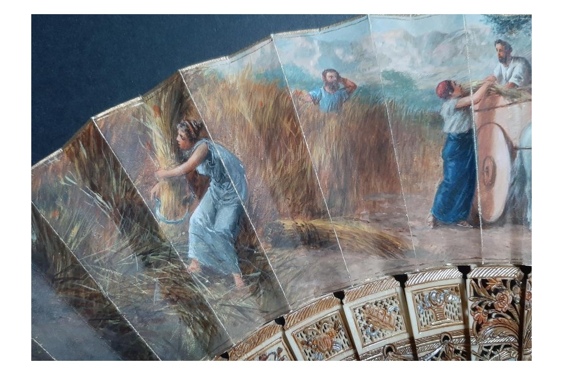 Wheat harvest time, early 20th century fan