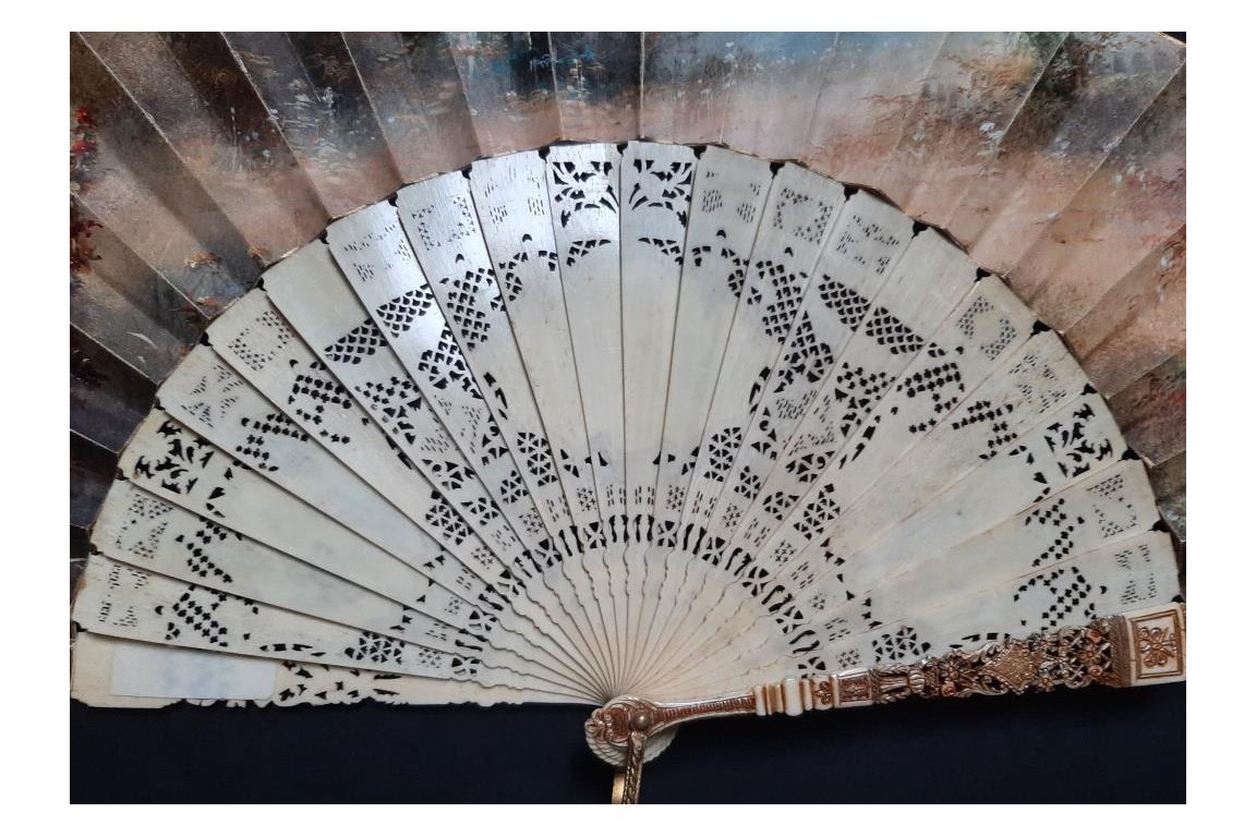 Wheat harvest time, early 20th century fan