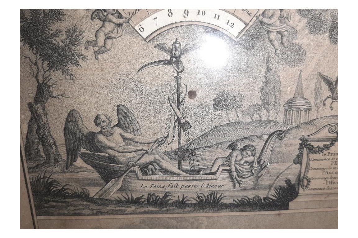 Love and Time, perpetual calendar, circa 1810