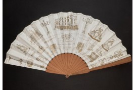 Simpson & Co clocks, advertising fan circa 1860-80