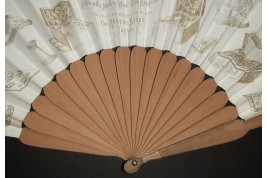 Simpson & Co clocks, advertising fan circa 1860-80