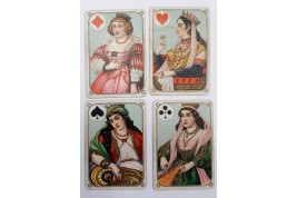 Les quatre continents, jeu de cartes, 1880-1906