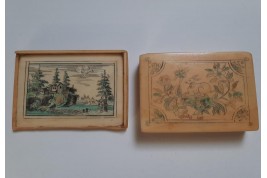 Token boxes for quadrille game, Mariaval ? 18th century