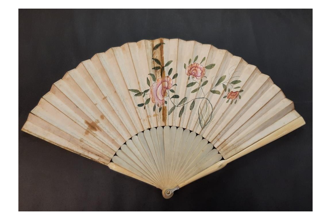 Vaughan's Quadrille Fan. Card game fan circa 1760-70