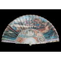 Diogenes of Sinope, the philosopher with a barrel. Fan circa 1750