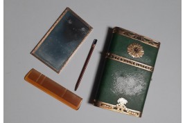 Julia Bartet cardholder and necessaire, late 19th century