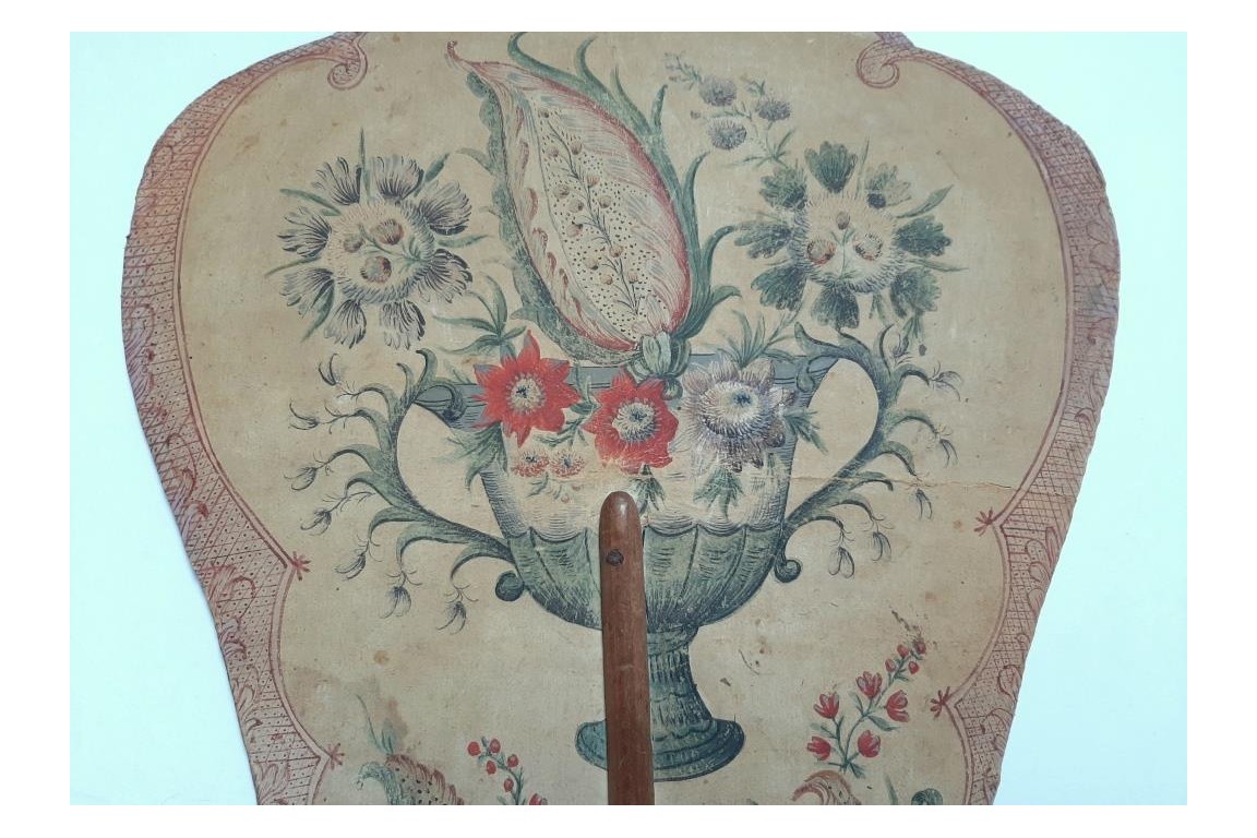 Flower, fixed fan, 18th century