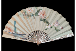 Roses of Venice, fan by Leroy, late 19th century