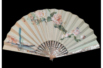 Roses of Venice, fan by Leroy, late 19th century