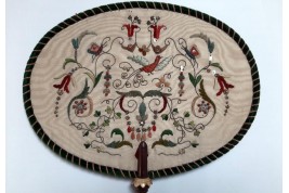 Precious birds,  two fixed fans, Napoleon III period