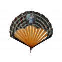 Beauty with flowers ,  fan circa 1900-1920