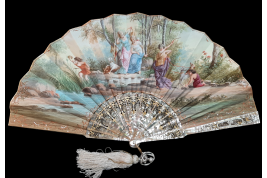 Diana's dogs, fan circa 1875