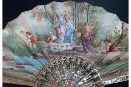 Diana's dogs, fan circa 1875