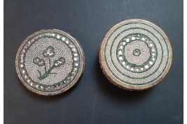 Flower. Sable beaded and straw box, 18th century