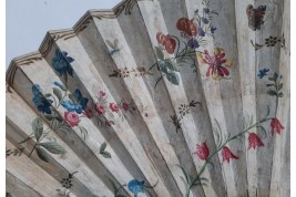 Love adorned with flowers, fan circa 1700-1720