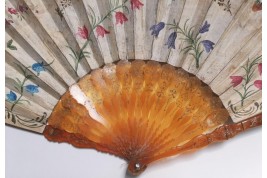 Love adorned with flowers, fan circa 1700-1720