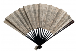 Guangzhou. Map fan, circa 1870