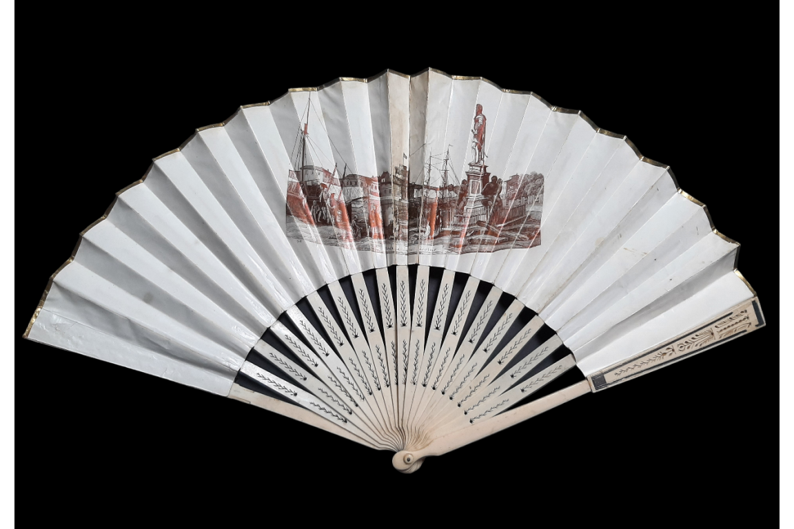 Port of Livorno, fan circa 1840-50