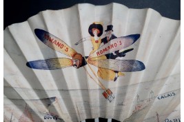 At Romano's ! From Paris to London with Blériot. Fan circa 1909