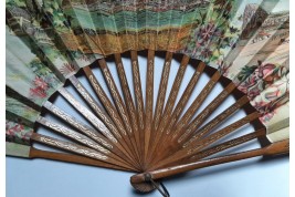 Souvenir of Gibraltar fan, circa 1900-20