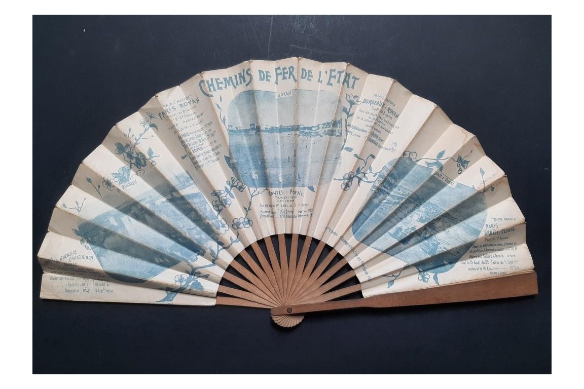 La Rochelle, Royan, Les Sables d'Olonne. fan for Chemins de fer de l'État. Circa 1900