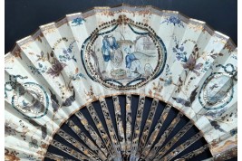 Fishing, hunting and grazing. Fan circa 1770