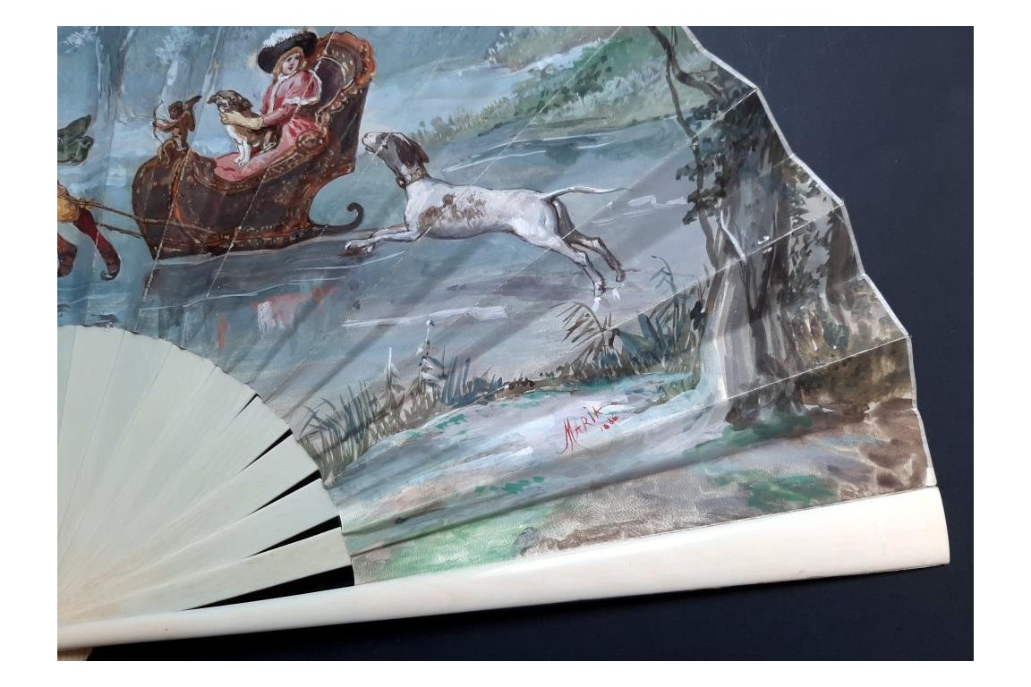 Sleigh and ice skating, Maria's fan in 1886