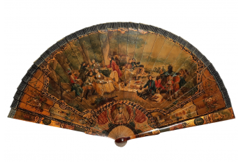 Hunting day, 19th century fan