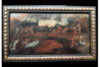 L'entrainement au tir, feuille d'éventail vers 1680-90