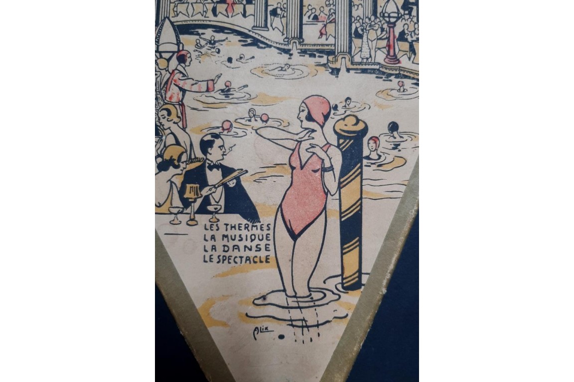 Swimming and dancing at Lido, fixed fan circa 1930