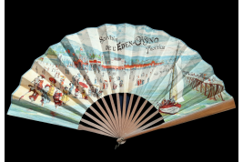 Beach pleasures and sailing, late 19th century fan