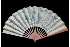 Beach pleasures and sailing, late 19th century fan