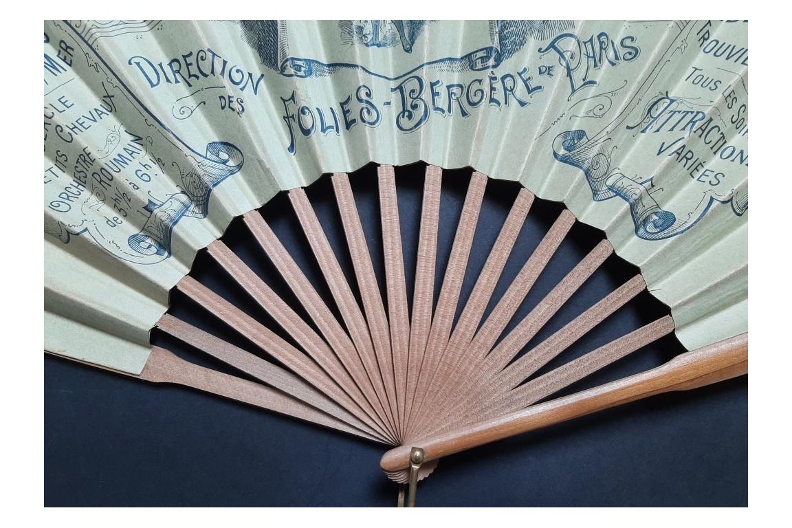 Beach pleasures and sailing, late 19th century fan