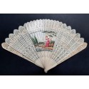 Fishing and walking. 4 images fan, circa 1820-30