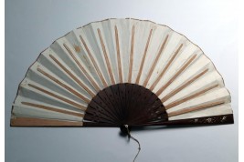 Sailing in Normandy, fan by Georges Gassies circa 1880