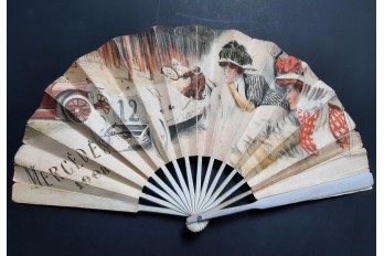 Mercédès car race, fan from 1908