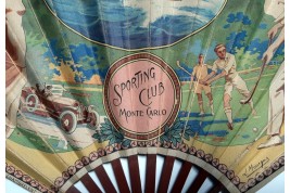 Golf, hockey... au Sporting Club de Monte Carlo. Éventail vers 1920