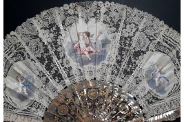 Cupid in love, late 19th-century fan