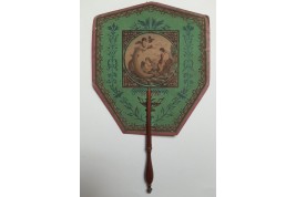 Love sharpening its weapons and Love setting sail, fixed fans, circa 1820-30