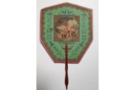 Love sharpening its weapons and Love setting sail, fixed fans, circa 1820-30