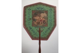 Love sharpening its weapons and Love setting sail, fixed fans, circa 1820-30