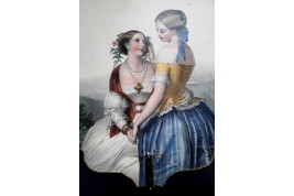 Tender friendship or feminine love, Napoleon III period screens