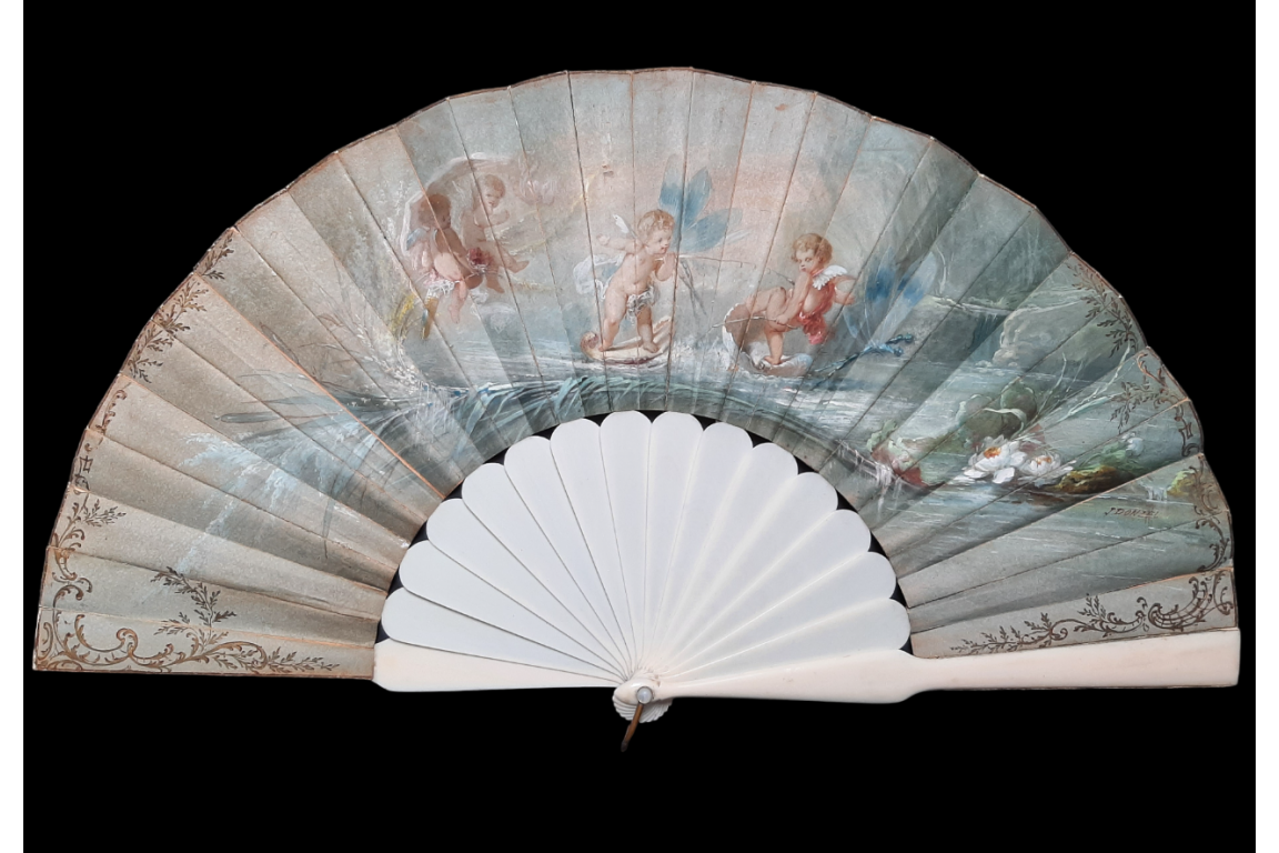 Dragonfly race, fan by Donzel and Duvelleroy circa 1900