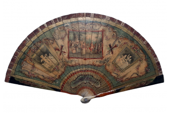 Dance of lovers, fan circa 1900