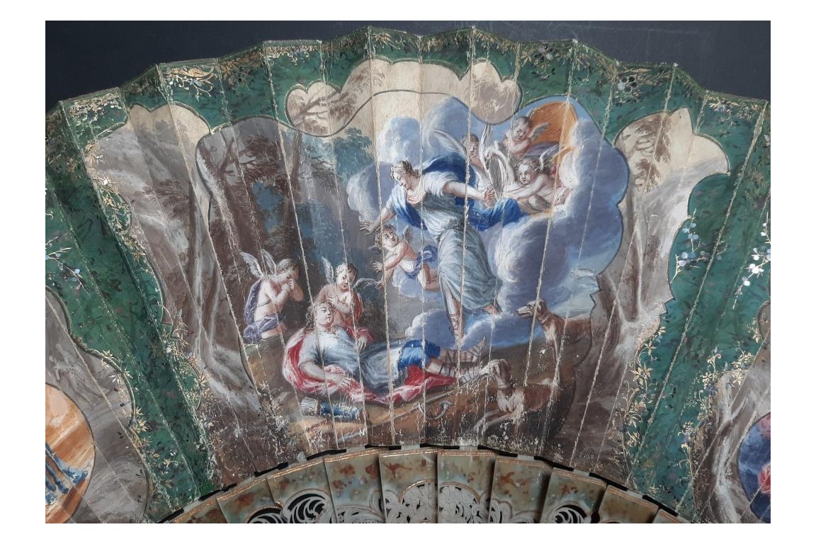 L’amour de Diane pour Endymion, éventail vers 1750