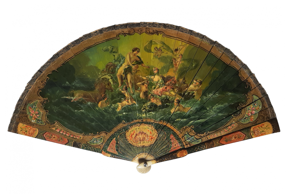 Apollo after Boucher, fan circa 1900