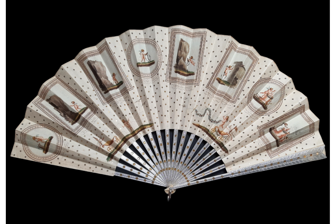 The birth and triumph of Love, fan circa 1890