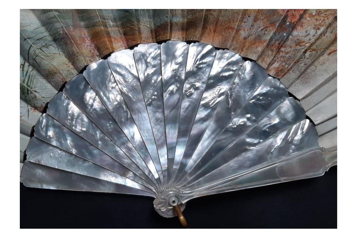 A love affair... Fan by L'Ecuyer circa 1890